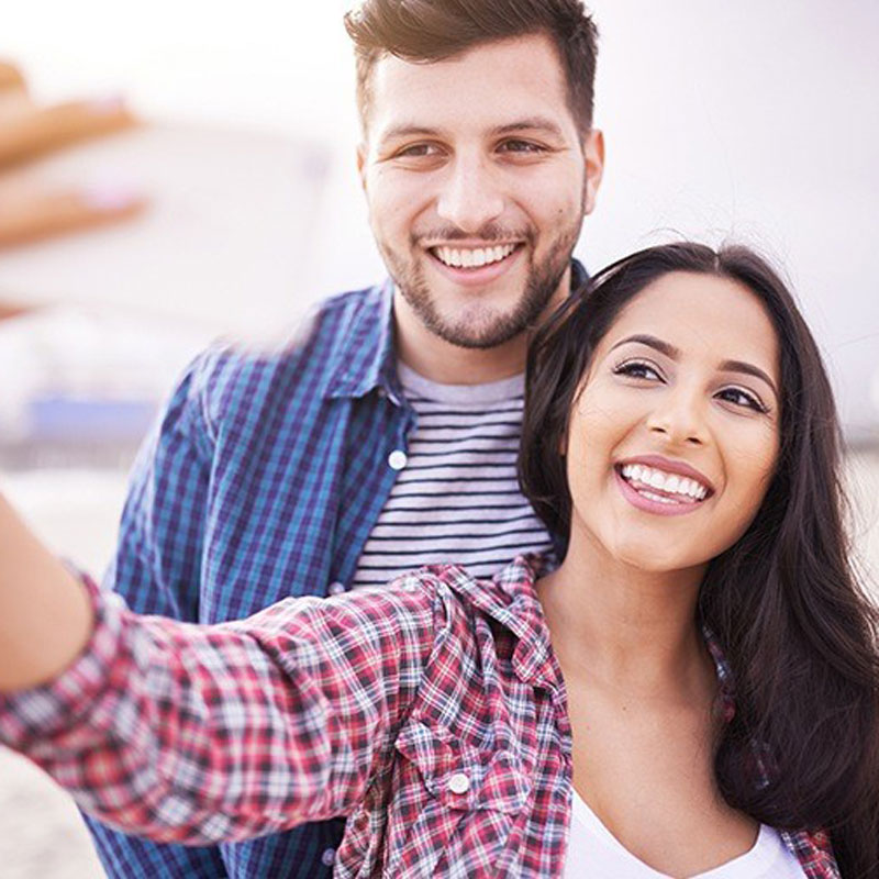 couple smiling